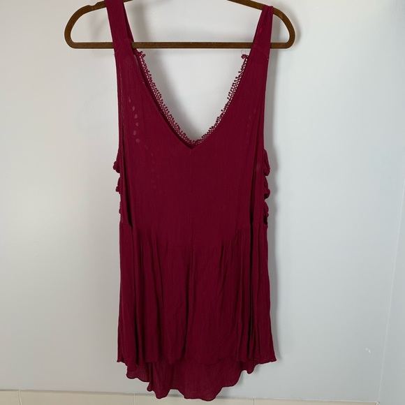Free People Delphine Beaded Magenta Tunic/Dress - Picture 5 of 12